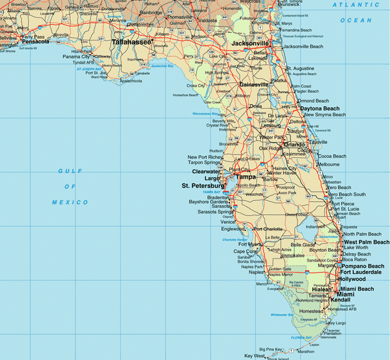 Mapa Florydy