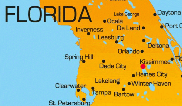 mapa Florydy