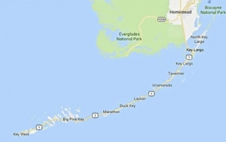 mapa Florida Keys