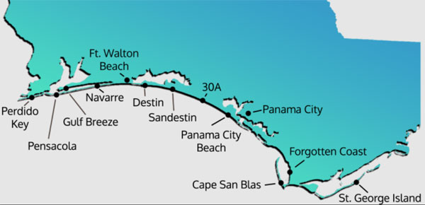 Emerald Coast mapa