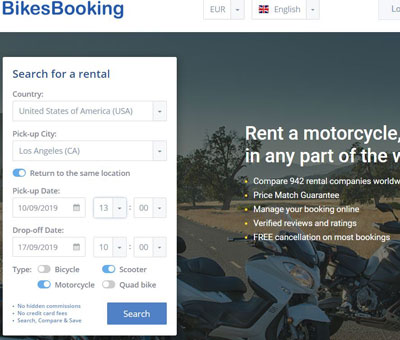 Bikes Booking search engine