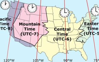 strefy czasowe USA