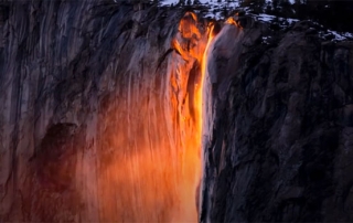 wodospad ognia Yosemite