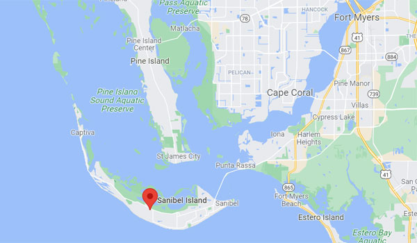 mapa Sanibel Island